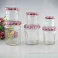 High quality glass jam jar with screw cap wholesale,caviar glass jar